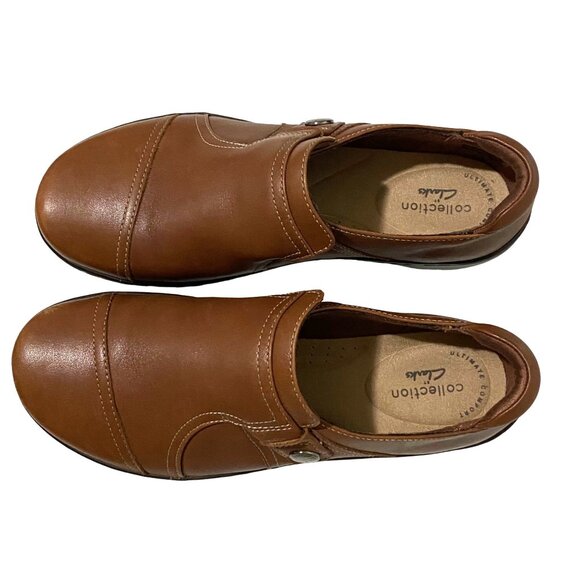 Clarks Collection Cora Poppy Slip On Shoes Womens 6 Brown - Picture 6 of 8